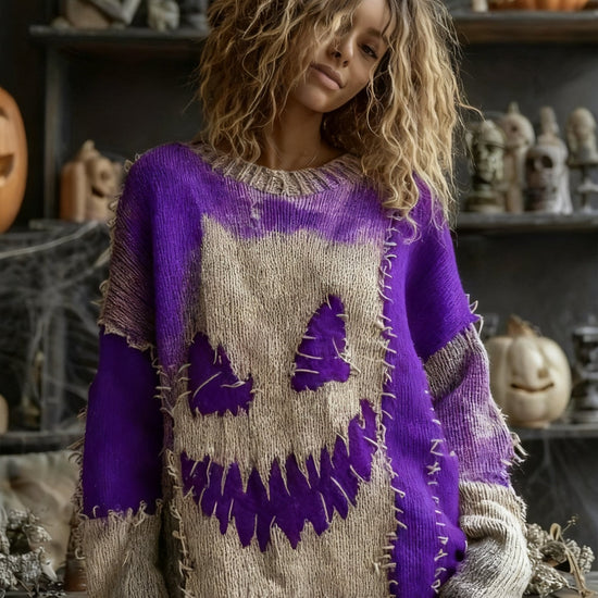Women'S Halloween Printed Sweater SS69 20.69 Violet / XXL