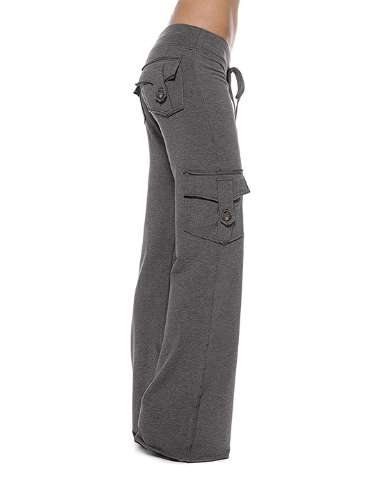 2-Pack Women'S Harem Yoga Pants, Polyester Knit Fabric with Elastane, Solid Color, Pocket Detail, Medium Stretch, Long Length, Sports Style, Breathable Comfort for Spring/Summer/Fall - SS69