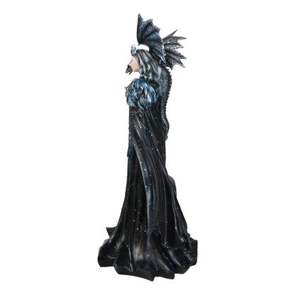 Large Gothic Black Dragon Witch Dark Queen Robe Statue - Black Friday Sale, Halloween Decor, Gothic Home Decoration, Dark Fantasy Witch Statue, Witchcraft Art, Gothic Dragon Decoration, Dark Queen Mini Statue, Fantasy Gothic SS69