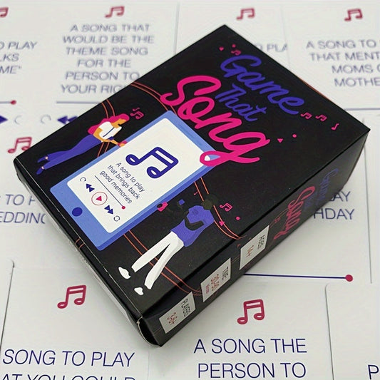 Music Memory Party Card Game - Fun Song Guessing Game for Teens and Adults, Paper Cards, for Ages 14+ - Engaging Group Activity for Music Enthusiasts SS69
