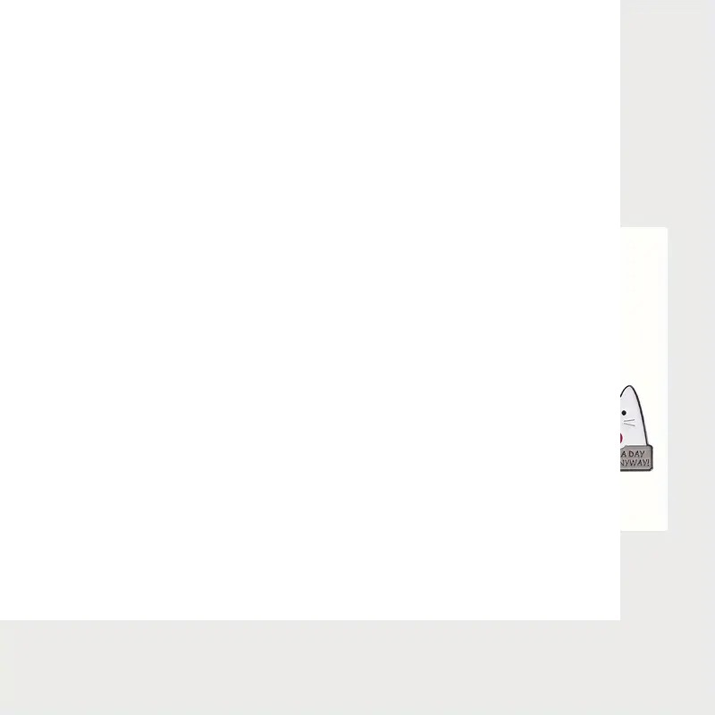 1-5pcs Cartoon Anime Creative Quirky White Cat Badge Decoration Clothing Accessories Metal Badge Brooch Exploration Badge Accessories SS69