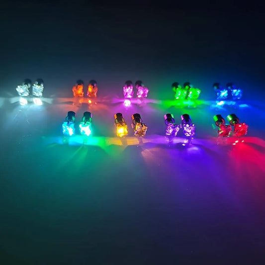 1 Pair Cool Colorful Flashing Earrings Glowing In The Dark - SS69