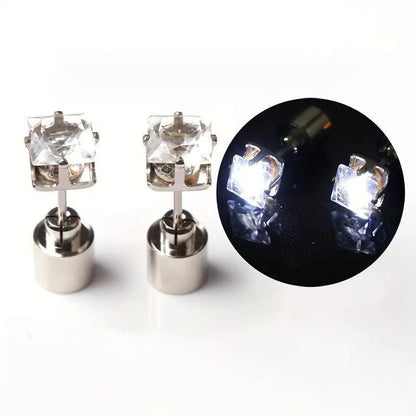 1 Pair Cool Colorful Flashing Earrings Glowing In The Dark - SS69