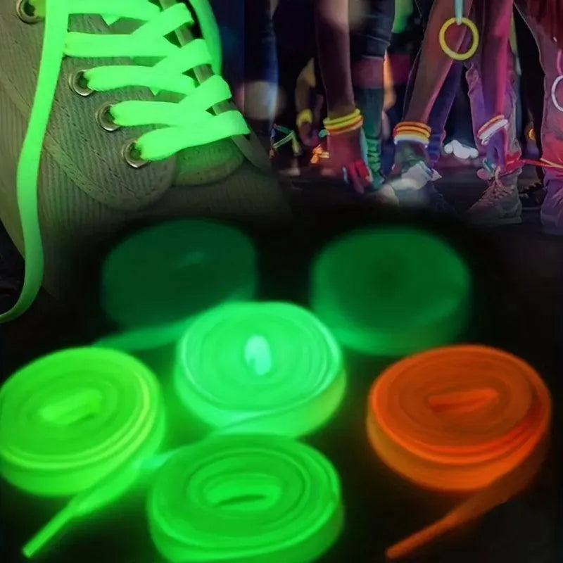 1 Pair Luminous Shoelaces For Sneakers Men Women Sports Shoes Laces Glow In The Dark Night Shoestrings Reflective Shoelaces SS69