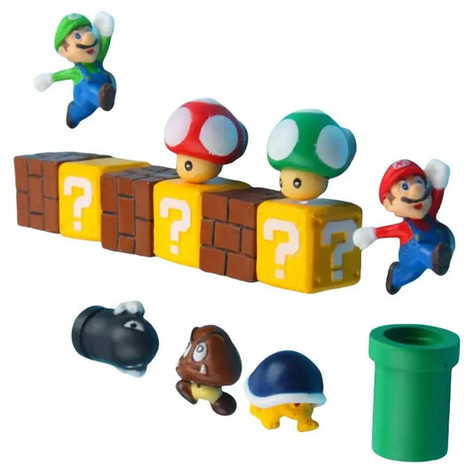 1 Set Japan Game Figure Super Mario Bros Fridge Magnets Refrigerator Stickers Ornament Luigi Yoshi Toad Mini Figurine Doll SS69