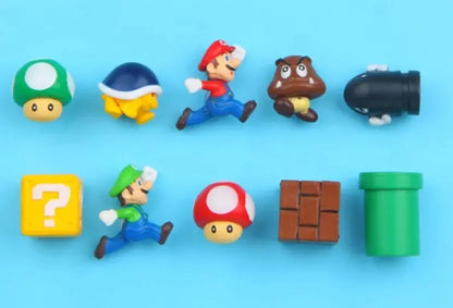 1 Set Japan Game Figure Super Mario Bros Fridge Magnets Refrigerator Stickers Ornament Luigi Yoshi Toad Mini Figurine Doll SS69 11.69 A