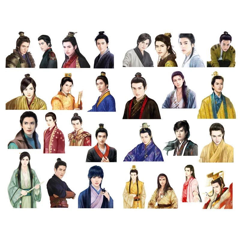 1 PCS Retro Chinese Girls in the Dream of Red Mansion Scrapbook Book Journal Stationery Stickers School Office Art Supplies - SS69