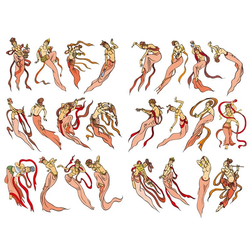 1 PCS Retro Chinese Girls in the Dream of Red Mansion Scrapbook Book Journal Stationery Stickers School Office Art Supplies - SS69