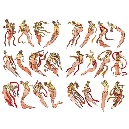 1 PCS Retro Chinese Girls in the Dream of Red Mansion Scrapbook Book Journal Stationery Stickers School Office Art Supplies - SS69