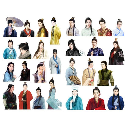 1 PCS Retro Chinese Girls in the Dream of Red Mansion Scrapbook Book Journal Stationery Stickers School Office Art Supplies - SS69