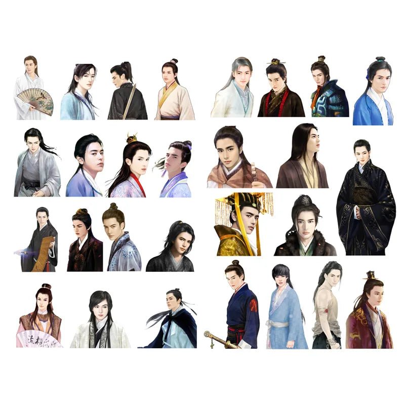 1 PCS Retro Chinese Girls in the Dream of Red Mansion Scrapbook Book Journal Stationery Stickers School Office Art Supplies - SS69