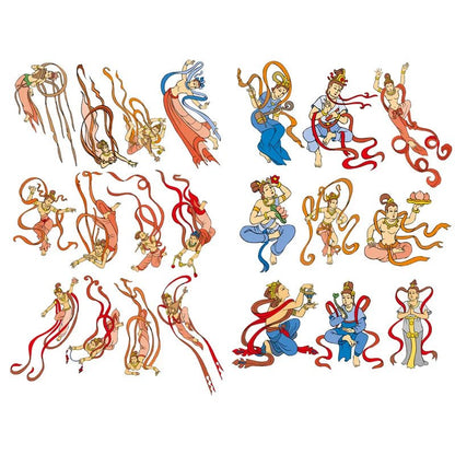 1 PCS Retro Chinese Girls in the Dream of Red Mansion Scrapbook Book Journal Stationery Stickers School Office Art Supplies - SS69