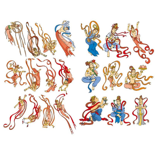 1 PCS Retro Chinese Girls in the Dream of Red Mansion Scrapbook Book Journal Stationery Stickers School Office Art Supplies - SS69