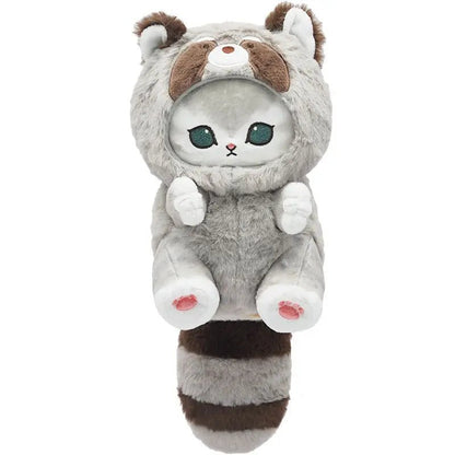 10 - 20cm Original Mofusand Long Tail Series Cat Cos Red Panda Raccoon Kawaii Plushies Stuffed Animal Cute Pendant Doll Toy Gift - SS69
