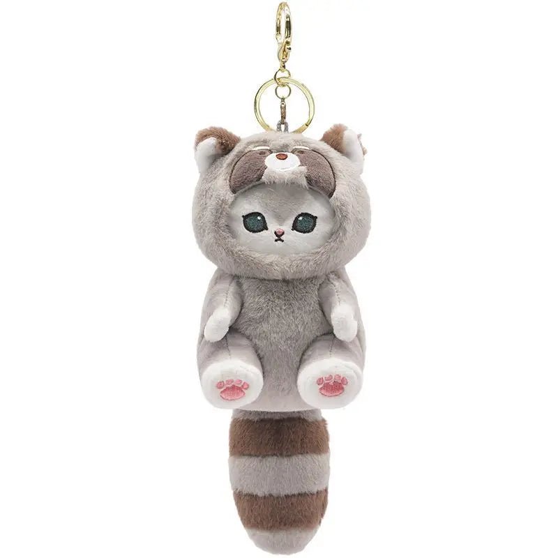 10 - 20cm Original Mofusand Long Tail Series Cat Cos Red Panda Raccoon Kawaii Plushies Stuffed Animal Cute Pendant Doll Toy Gift - SS69