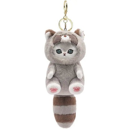 10 - 20cm Original Mofusand Long Tail Series Cat Cos Red Panda Raccoon Kawaii Plushies Stuffed Animal Cute Pendant Doll Toy Gift - SS69