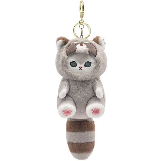 10 - 20cm Original Mofusand Long Tail Series Cat Cos Red Panda Raccoon Kawaii Plushies Stuffed Animal Cute Pendant Doll Toy Gift - SS69