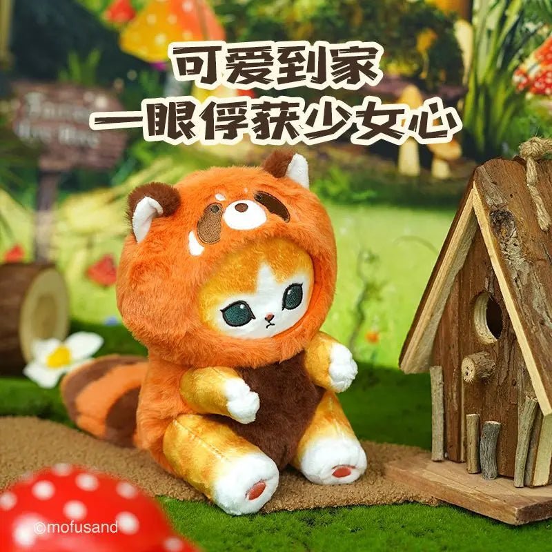10 - 20cm Original Mofusand Long Tail Series Cat Cos Red Panda Raccoon Kawaii Plushies Stuffed Animal Cute Pendant Doll Toy Gift - SS69