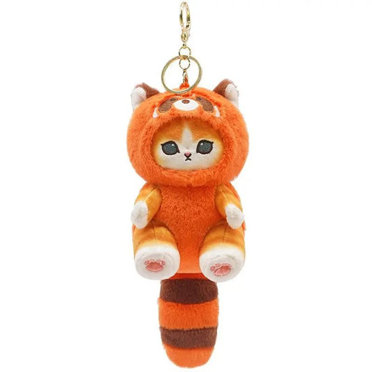 10 - 20cm Original Mofusand Long Tail Series Cat Cos Red Panda Raccoon Kawaii Plushies Stuffed Animal Cute Pendant Doll Toy Gift - SS69