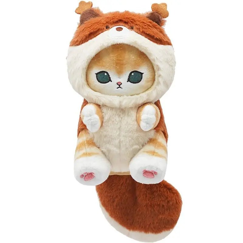 10 - 20cm Original Mofusand Long Tail Series Cat Cos Red Panda Raccoon Kawaii Plushies Stuffed Animal Cute Pendant Doll Toy Gift - SS69