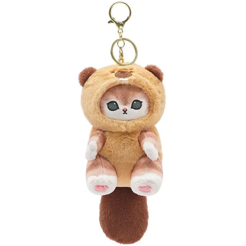 10 - 20cm Original Mofusand Long Tail Series Cat Cos Red Panda Raccoon Kawaii Plushies Stuffed Animal Cute Pendant Doll Toy Gift - SS69