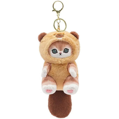10 - 20cm Original Mofusand Long Tail Series Cat Cos Red Panda Raccoon Kawaii Plushies Stuffed Animal Cute Pendant Doll Toy Gift - SS69