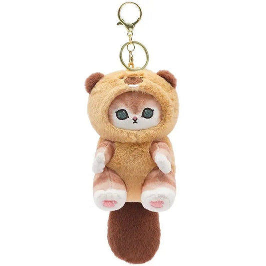 10 - 20cm Original Mofusand Long Tail Series Cat Cos Red Panda Raccoon Kawaii Plushies Stuffed Animal Cute Pendant Doll Toy Gift - SS69