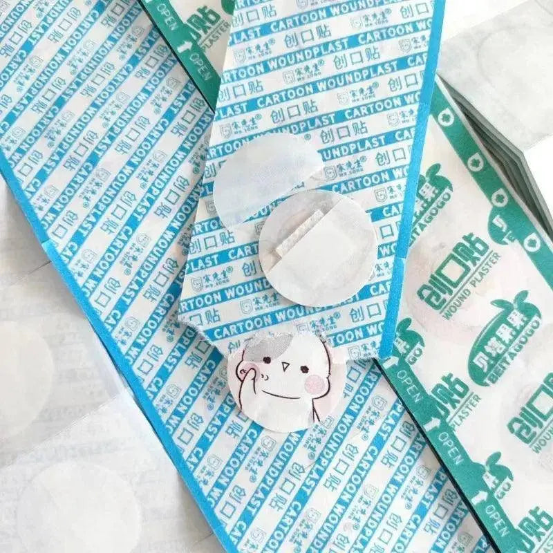 100pcs/120pcs Cartoon Round Band Aid Strip Shape Wound Plaster for First Aid Strips Dressing Patch Adhesive Bandages Woundplast SS69