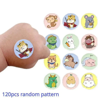 100pcs/120pcs Cartoon Round Band Aid Strip Shape Wound Plaster for First Aid Strips Dressing Patch Adhesive Bandages Woundplast SS69