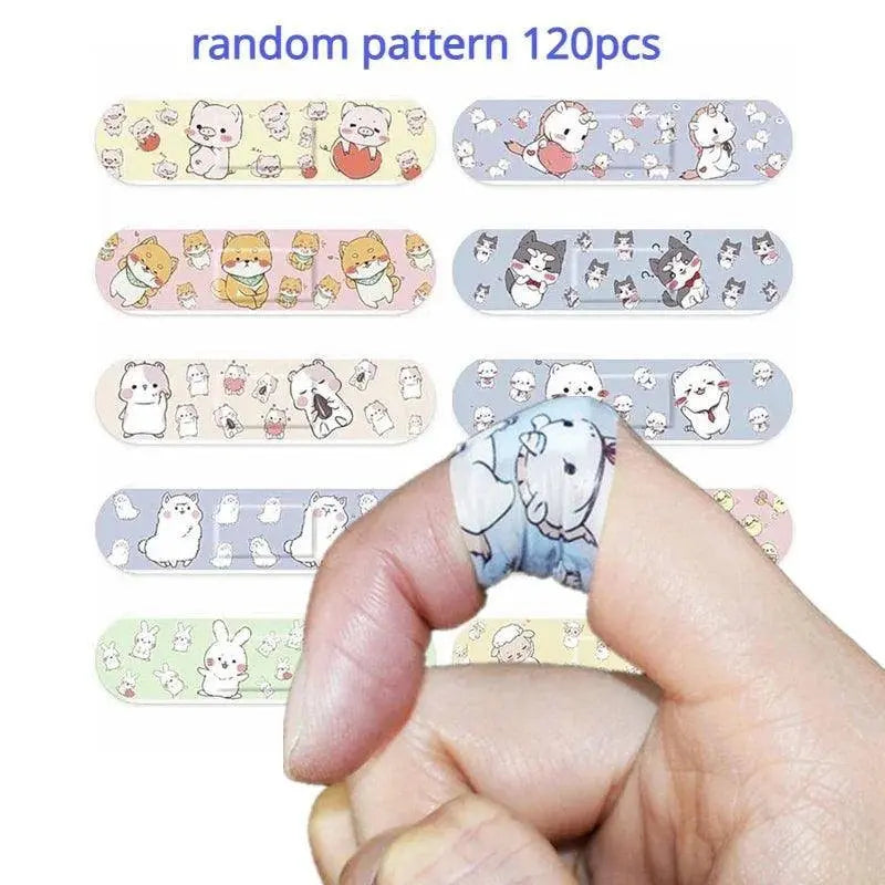 100pcs/120pcs Cartoon Round Band Aid Strip Shape Wound Plaster for First Aid Strips Dressing Patch Adhesive Bandages Woundplast SS69