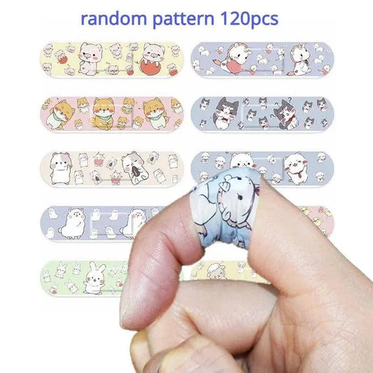 100pcs/120pcs Cartoon Round Band Aid Strip Shape Wound Plaster for First Aid Strips Dressing Patch Adhesive Bandages Woundplast SS69