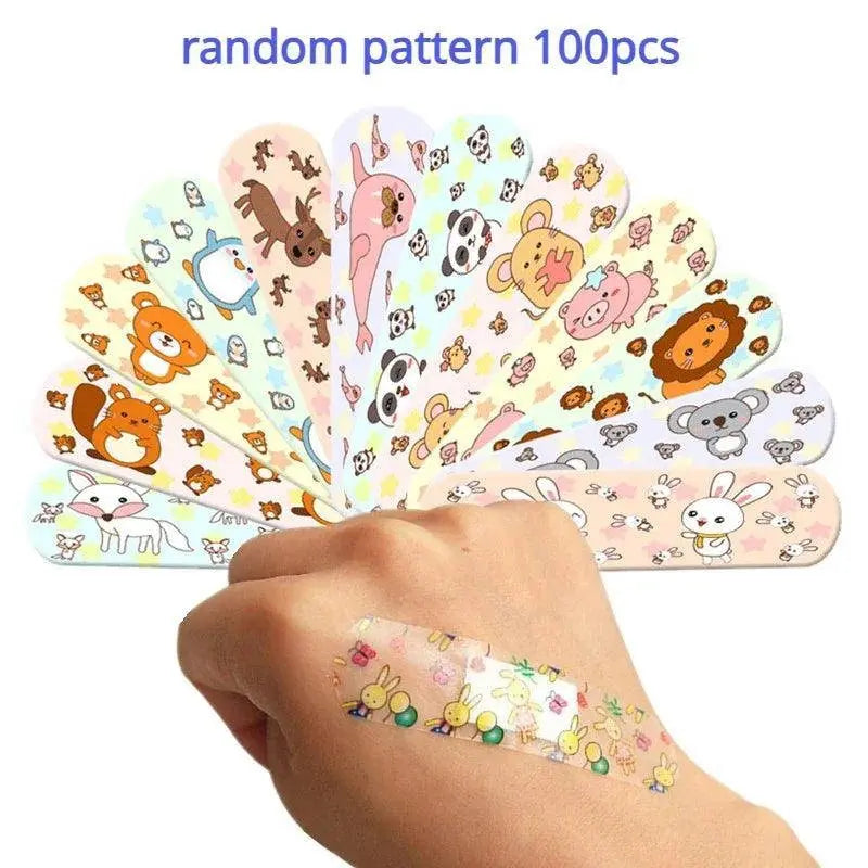 100pcs/120pcs Cartoon Round Band Aid Strip Shape Wound Plaster for First Aid Strips Dressing Patch Adhesive Bandages Woundplast SS69