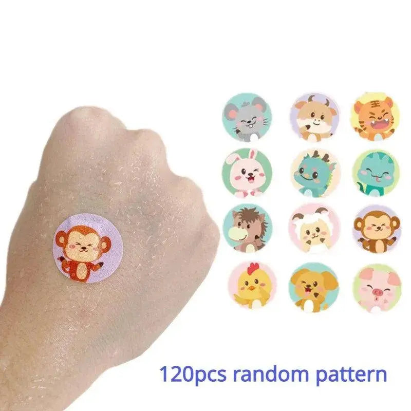 100pcs/120pcs Cartoon Round Band Aid Strip Shape Wound Plaster for First Aid Strips Dressing Patch Adhesive Bandages Woundplast SS69