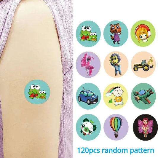 100pcs/120pcs Cartoon Round Band Aid Strip Shape Wound Plaster for First Aid Strips Dressing Patch Adhesive Bandages Woundplast SS69