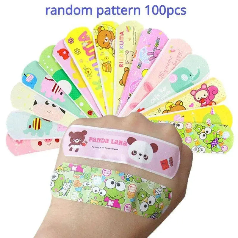 100pcs/120pcs Cartoon Round Band Aid Strip Shape Wound Plaster for First Aid Strips Dressing Patch Adhesive Bandages Woundplast SS69
