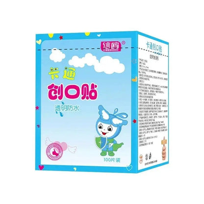 100pcs/lot Cartoon Patterned Curitas Adhesive Bandages Plaster Curved Patch Wound Strips Dressing Band Aid for Children Utensils - SS69