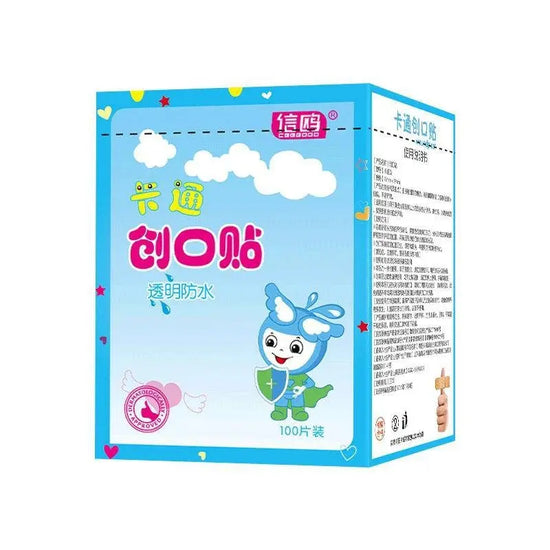 100pcs/lot Cartoon Patterned Curitas Adhesive Bandages Plaster Curved Patch Wound Strips Dressing Band Aid for Children Utensils SS69