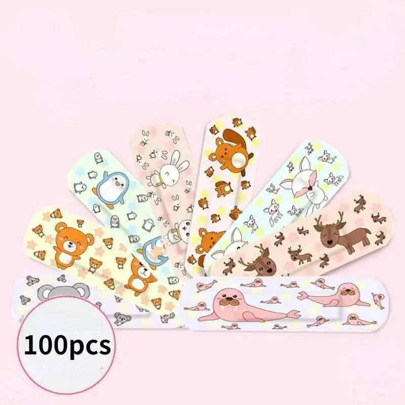 100pcs/set Band Aid Pattern Adhesive Plaster Bandage Breathable Waterproof Stickers SS69