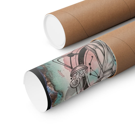 Libra Zodiac Matte Poster — Vintage Scales Astrology Wall Art