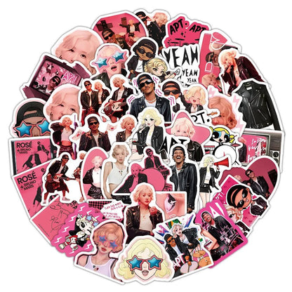 10/30/50PCS APT. Stickers ROSÉ Bruno Mars Sticker Song Graffiti DIY Scrapbook Luggage Laptop Guitar Car Bike Decals Fans Gift - SS69