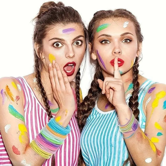 10pc Luminous Silicone Bracelet Set Simple Style Hand Jewelry Decoration Party Favors, For Music Festival SS69