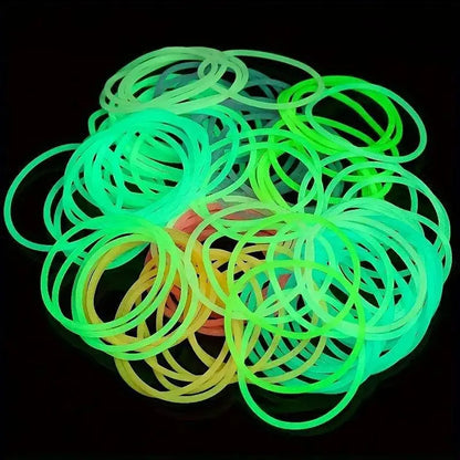 10pc Luminous Silicone Bracelet Set Simple Style Hand Jewelry Decoration Party Favors, For Music Festival SS69