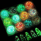 12 Colors Glitter Gel Makeup Glow in The Dark Body Glitter Gel UV Face Glitter for Women Festival Party Glitter Makeup Gel SS69
