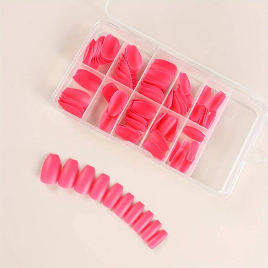 120Pcs Fluorescence Fake Nails Full Cover Summer Neon Colors Short Coffin Glue On Nails Solid Colors For Nail Art DIY Manicure Glow In The Dark SS69
