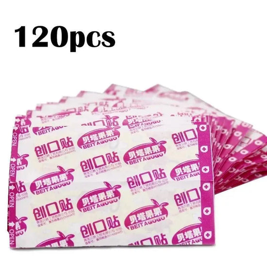120pcs Cute Cartoon Medical Patch Waterproof Wound Adhesive Bandages Dustproof Breathable First Band Aid for Kids - SS69