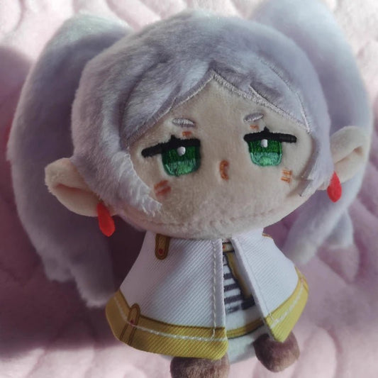 12cm Anime Girl Frieren Fern Kawaii Cosplay Keyring Plush Stuffed Doll Keychain Cartoon Mini Soft Plushies Dango Toy Fans Gift - SS69
