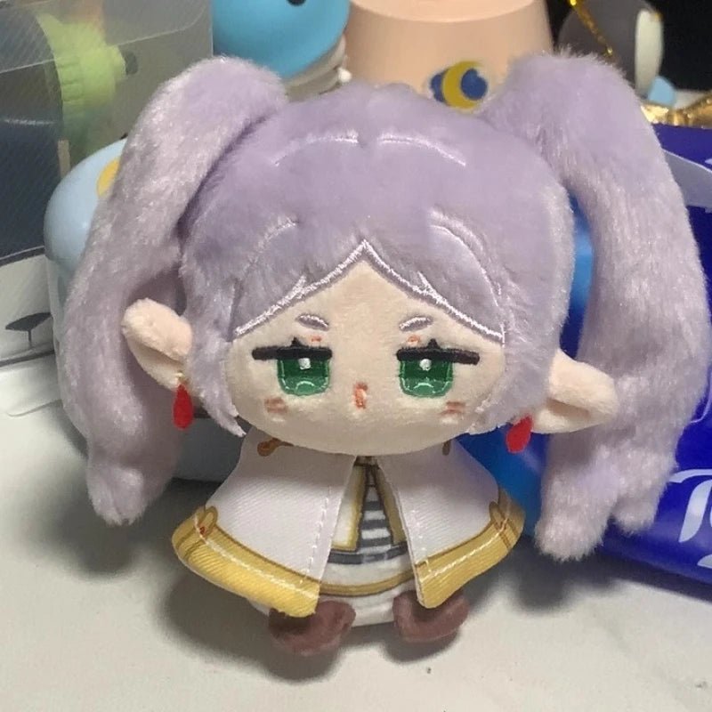 12cm Anime Girl Frieren Fern Kawaii Cosplay Keyring Plush Stuffed Doll Keychain Cartoon Mini Soft Plushies Dango Toy Fans Gift - SS69