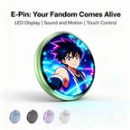 Creative Touch Screen Electronic Badges, Wearable Decorative Electronic Pins, Outdoor Decorative Badges, Content for Friend Search And Sharing, Matching Companions for Outdoor Socializing