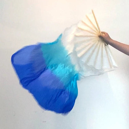 150cm Long Silk Veil Fan With LED Light Bamboo Silk Fan Practice and Stage Performance Dance Costumes Belly Dance Accessories - SS69