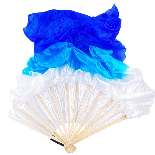 150cm Long Silk Veil Fan With LED Light Bamboo Silk Fan Practice and Stage Performance Dance Costumes Belly Dance Accessories - SS69